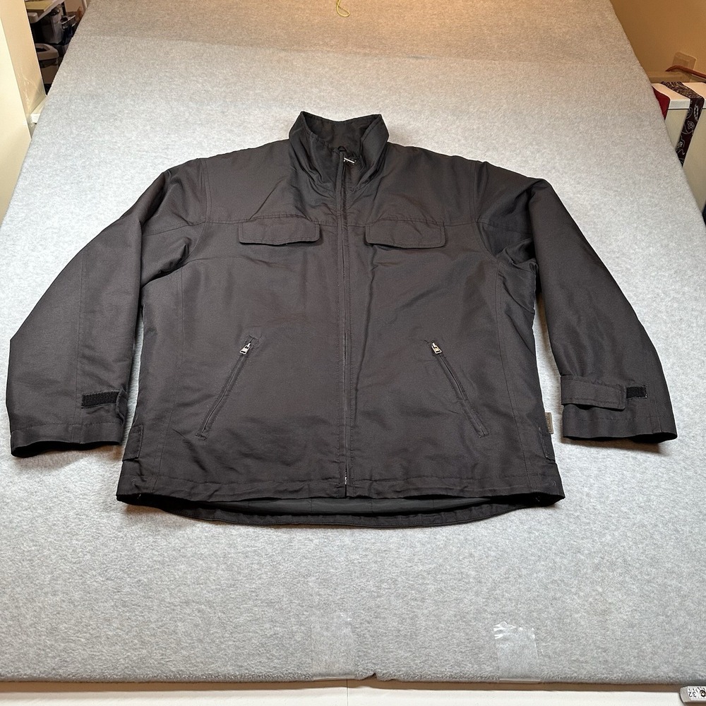 Pacific Trail Jacket Mens L‎ Black Padded Multiple Pockets